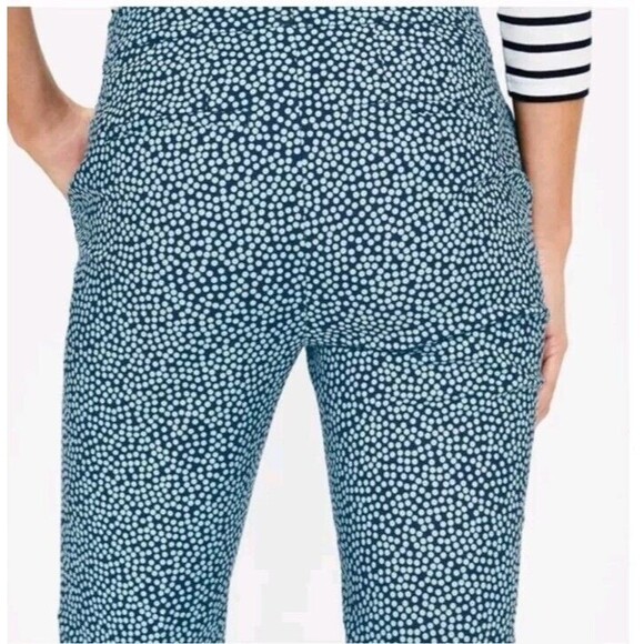 Boden Womens Pants 8 Richmond Ankle Pants Straight leg Blue Polka Dot - Picture 4 of 7